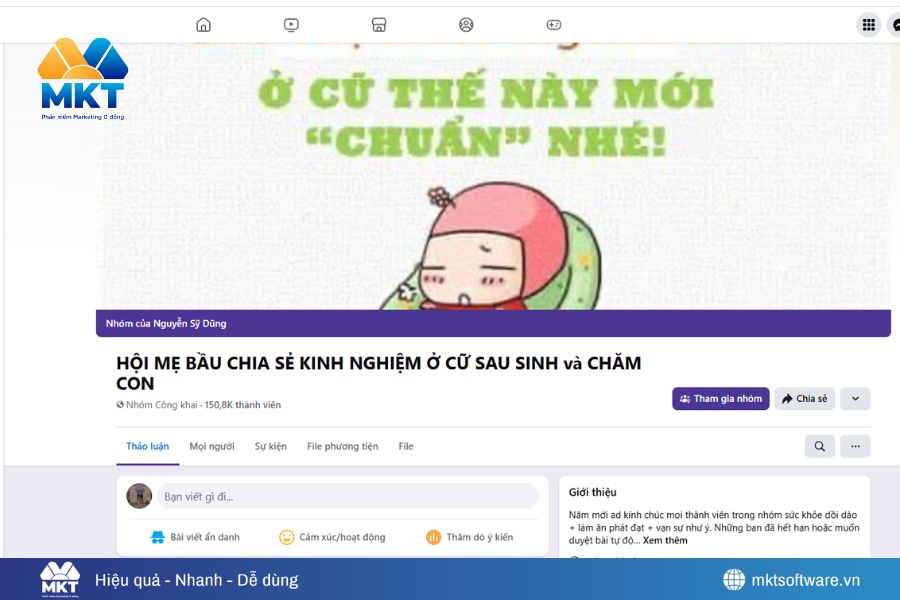 Minh họa về group mẹ và bé