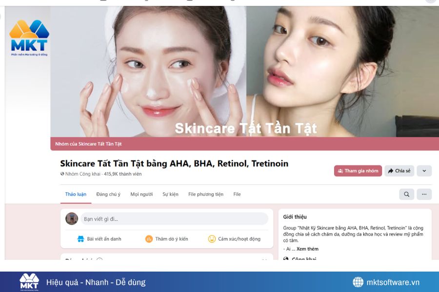 Chọn Group có số lượng thành viên từ 10.000 thành viên