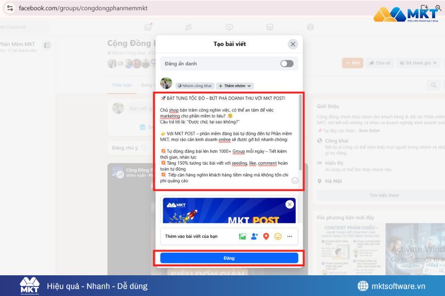 Ứng dụng cách đăng bài bán hàng trên các nhóm Facebook với chi phí 0 đồng và hiệu quả cao