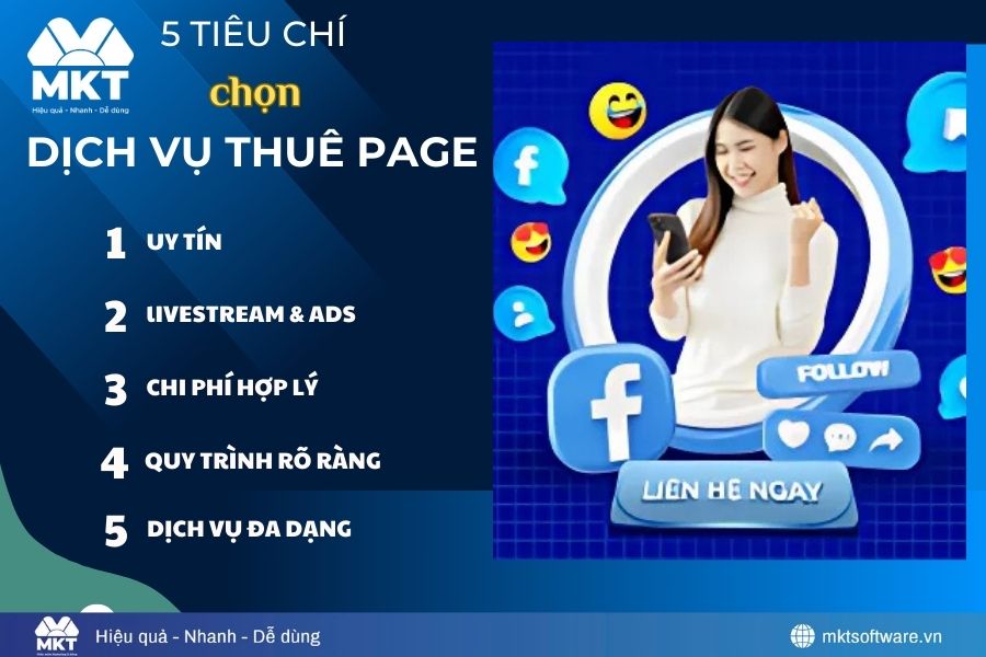 Áp dụng tiêu chí chọn dịch vụ thuê page bán hàng uy tín, chất lượng