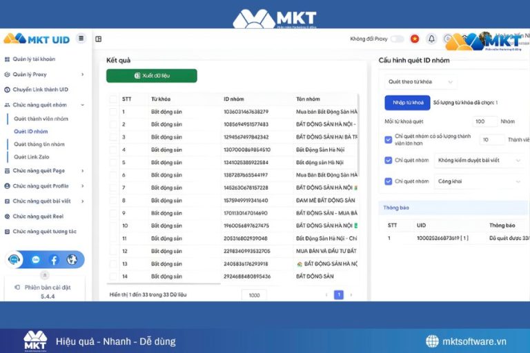 Anh Hưng sử dụng phần mềm MKT UID tổng hợp khách hàng tiềm năng nhất
