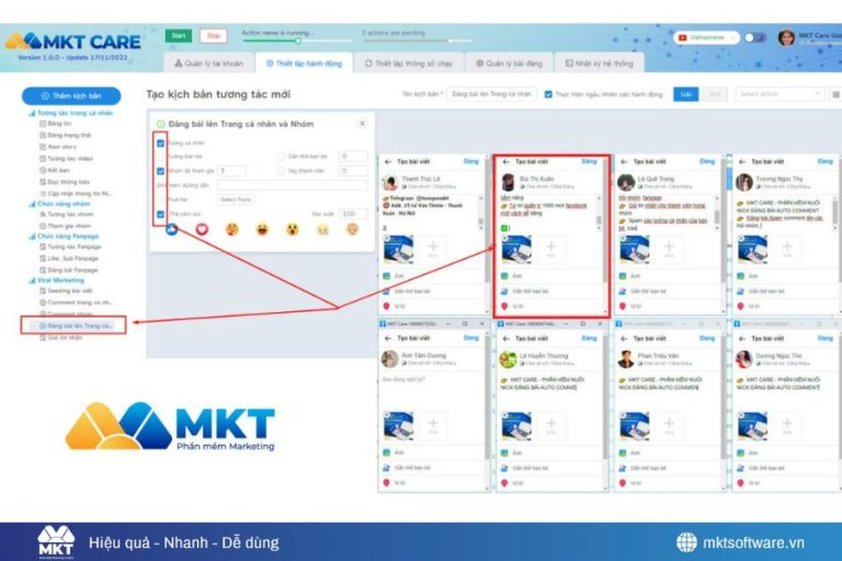 Cấu hình đăng bài tự động, seeding hiệu quả từ MKT Care