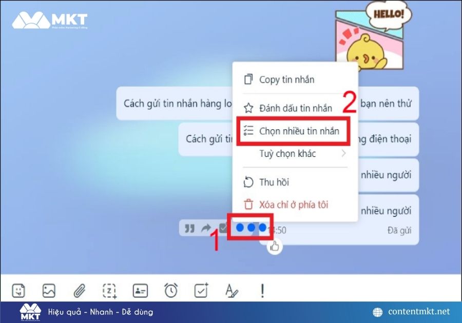 Cách gửi tin nhắn Zalo hàng loạt