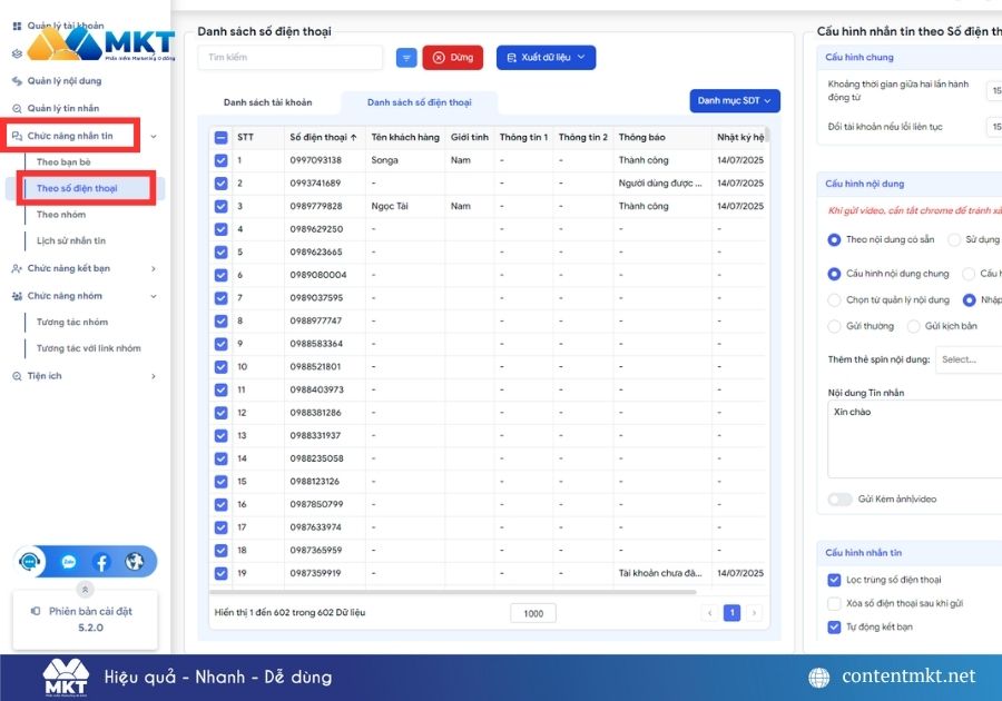 Cách gửi tin nhắn Zalo hàng loạt